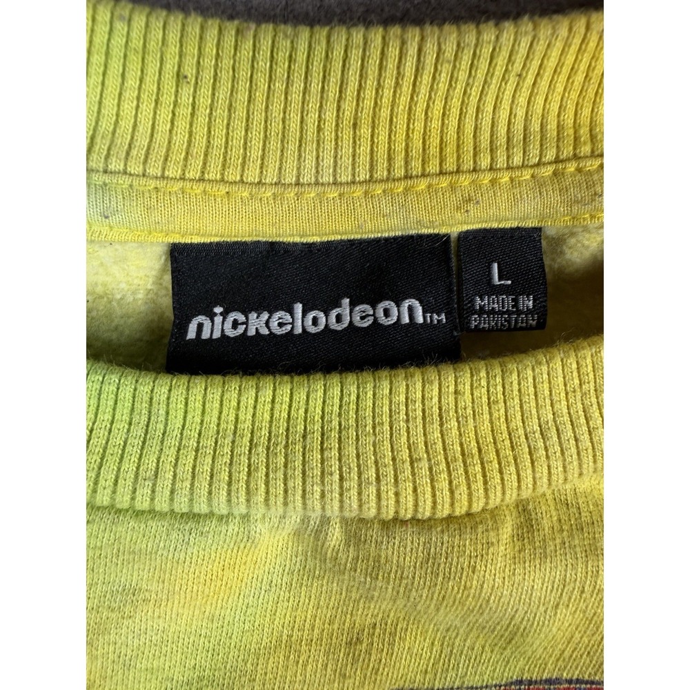 Nickelodeon SpongeBob SquarePants Tie Dye Crewneck Sweatshirt Size L - Picture 2 of 5